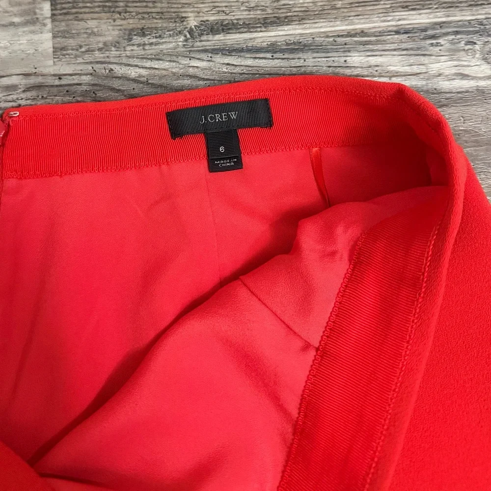 J. Crew Women’s Red Orange Front-Slit Skirt Size 6